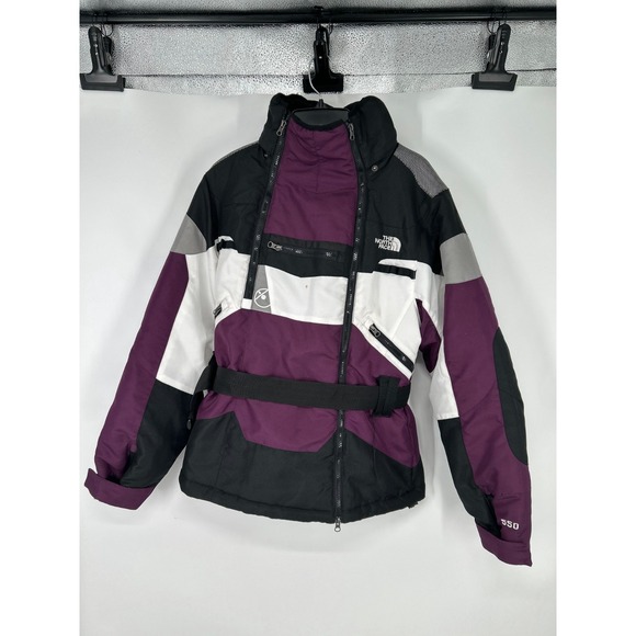 The North Face Jackets & Blazers - The North Face Steep Tech 550 Ski Jacket Womens L Purple Hooded Belted Snowboard
